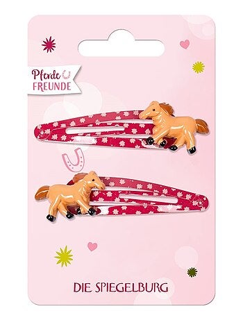 Lot de 2 Barrettes à cheveux avec motif de cheval