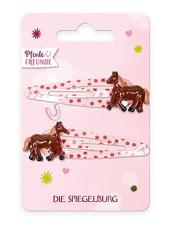 Lot de 2 Barrettes à cheveux avec motif de cheval