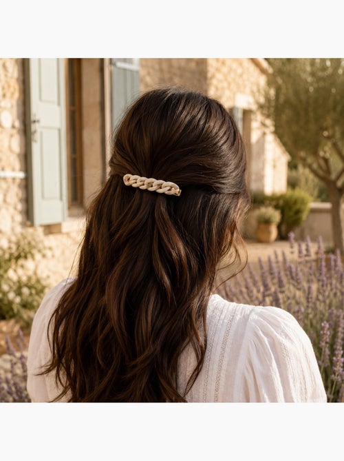 Lot de 2 barrettes cheveux à grands maillons - Kiabi Lot de 2 barrettes cheveux à grands maillons - Kiabi