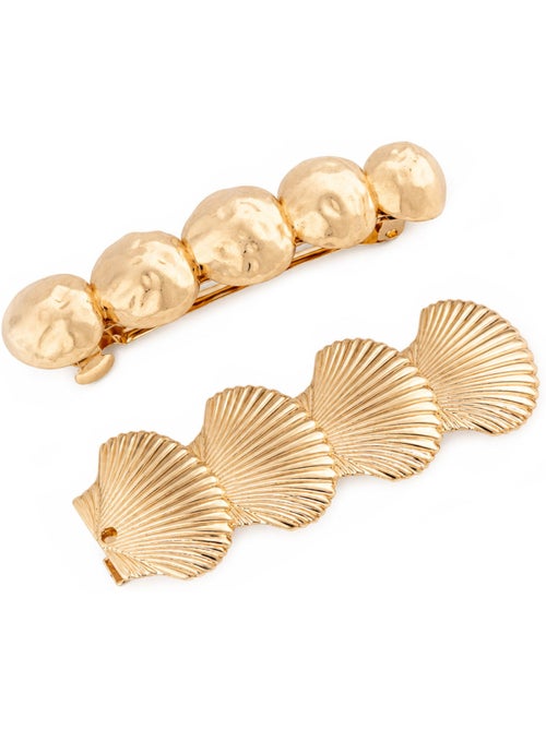 Lot de 2 barrettes cheveux motif coquillage - Kiabi