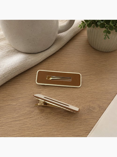 Lot de 2 barrettes cheveux rectangulaires minimalistes - Kiabi