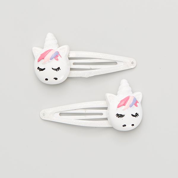 Lot De 2 Barrettes Clic Clac Licorne Fille 3 12 Ans Blanc Kiabi 3 00