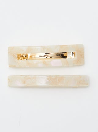 Lot de 2 barrettes effet marbré