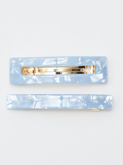 Lot de 2 barrettes effet marbré - Kiabi