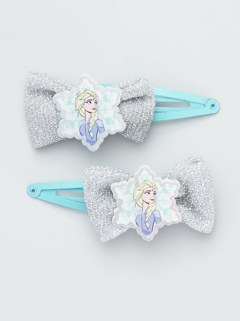 Lot de 2 barrettes 'La reine des neiges' bleu - Kiabi