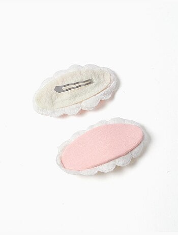 Lot de 2 barrettes ovales