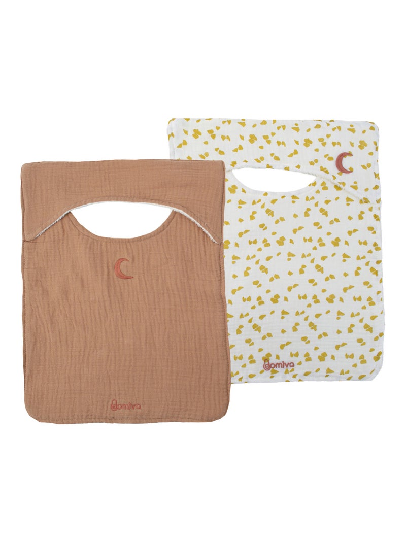 Lot de 2 bavoirs 3/24 mois savane Beige - Kiabi
