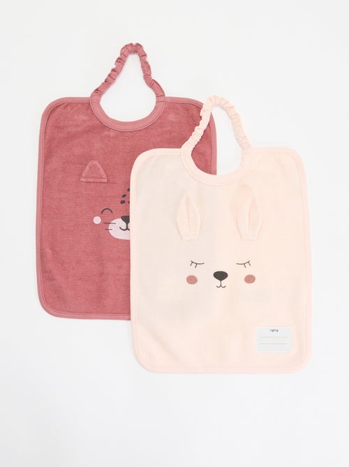 Lot de 2 bavoirs à enfiler par la tête - Kiabi Lot de 2 bavoirs à enfiler par la tête - Kiabi