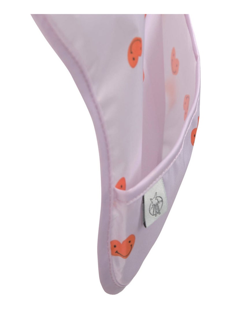 Lot de 2 bavoirs à poche Happy Rascals Coeur Rose - Kiabi