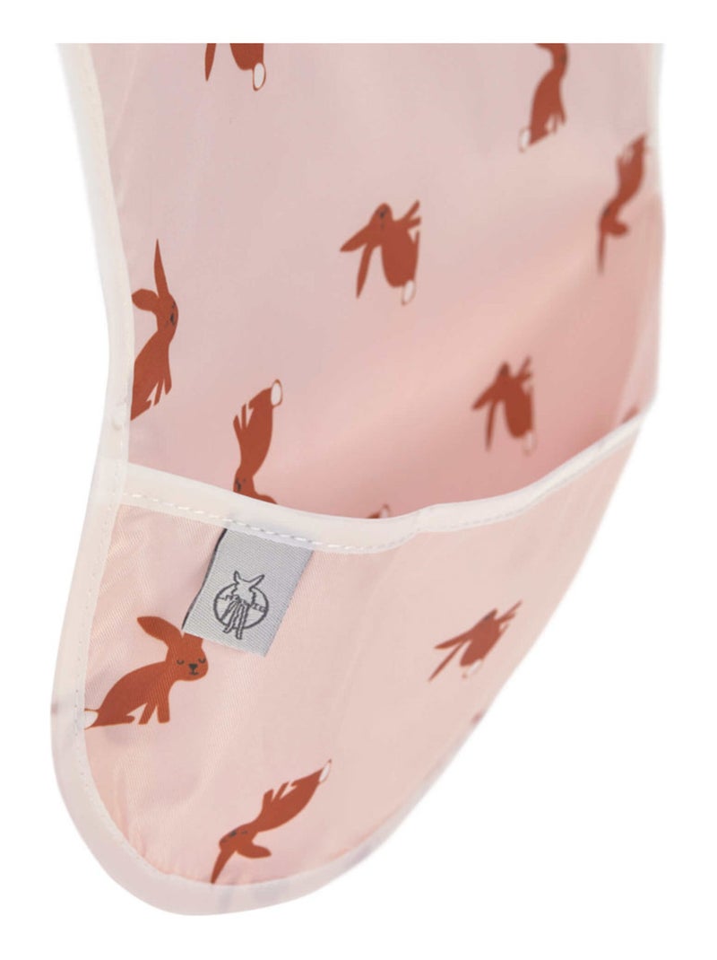 Lot de 2 bavoirs à poche Little Forest Lapin Rose - Kiabi