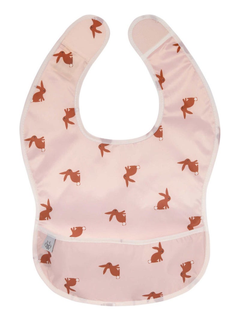 Lot de 2 bavoirs à poche Little Forest Lapin Rose - Kiabi