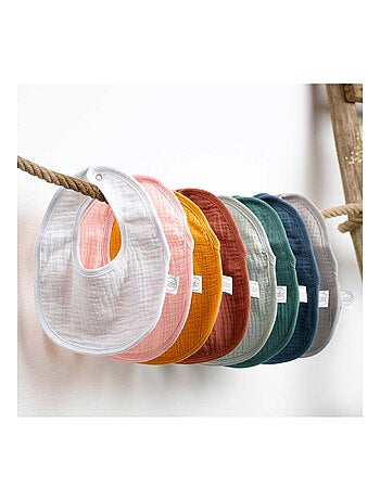 Lot de 2 bavoirs absorbants en gaze de coton