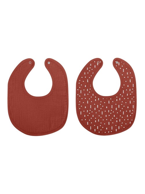 Lot de 2 bavoirs absorbants en gaze de coton - Kiabi