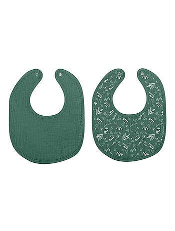 Lot de 2 bavoirs absorbants en gaze de coton