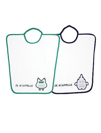 Lot de 2 bavoirs au col élastique