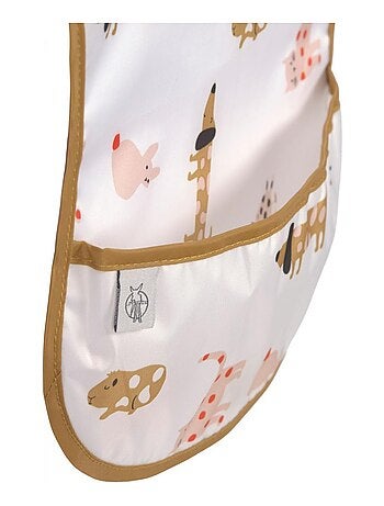 Lot de 2 bavoirs avec poche Little Mateys orange épicé