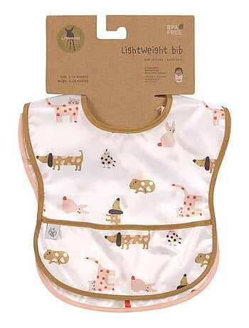 Lot de 2 bavoirs avec poche Little Mateys orange épicé