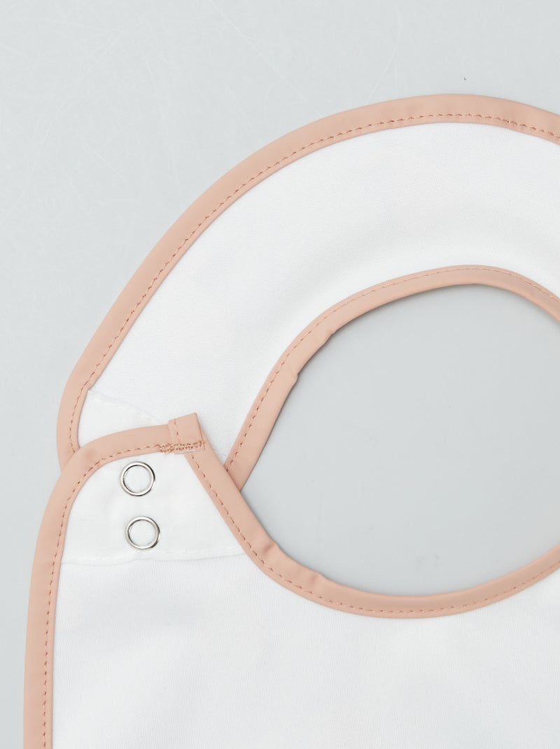 Lot de 2 bavoirs avec récupérateurs 'Baby Calin' Rose - Kiabi