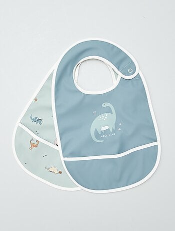 Lot de 2 bavoirs avec récupérateurs 'Baby Calin'