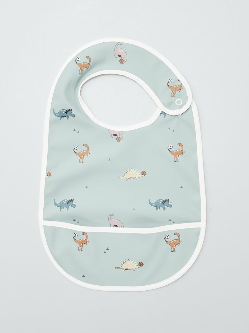 Lot de 2 bavoirs avec récupérateurs 'Baby Calin' Vert - Kiabi