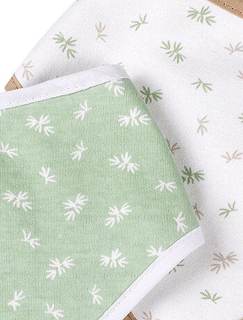 Lot de 2 bavoirs bandana en coton bio