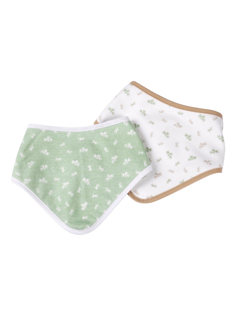 Lot de 2 bavoirs bandana en coton bio Multicolore - Kiabi