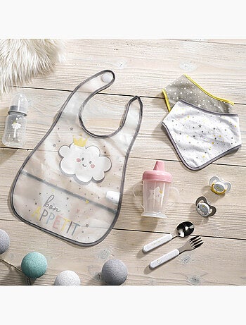 Lot de 2 bavoirs bandana étoiles