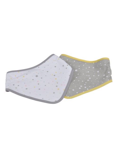 Lot de 2 bavoirs bandana étoiles - Kiabi
