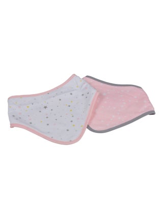 Lot de 2 bavoirs bandana étoiles