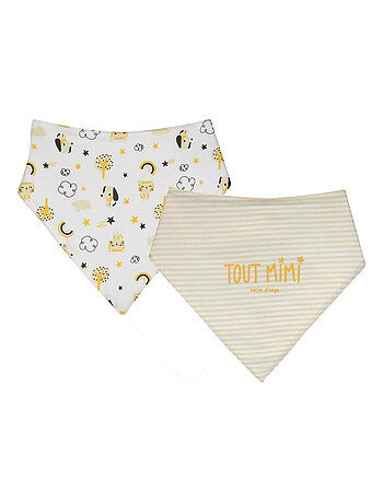 LOT DE 2 BAVOIRS BANDANA IBOLI MAILLE