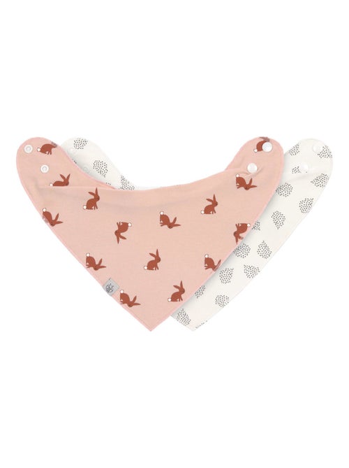 Lot de 2 bavoirs Bandanas 0-24 mois Little Forest Lapin - Kiabi