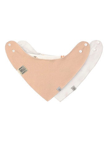 Lot de 2 Bavoirs Bandanas 0-24 mois Little Mateys Orange Epicée