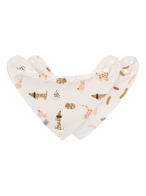 Lot de 2 Bavoirs Bandanas 0-24 mois Little Mateys Orange Epicée - Kiabi