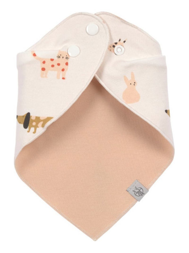 Lot de 2 Bavoirs Bandanas 0-24 mois Little Mateys Orange Epicée Blanc - Kiabi