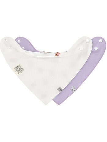 Lot de 2 Bavoirs Bandanas 0-24 mois Tiny Team Chat