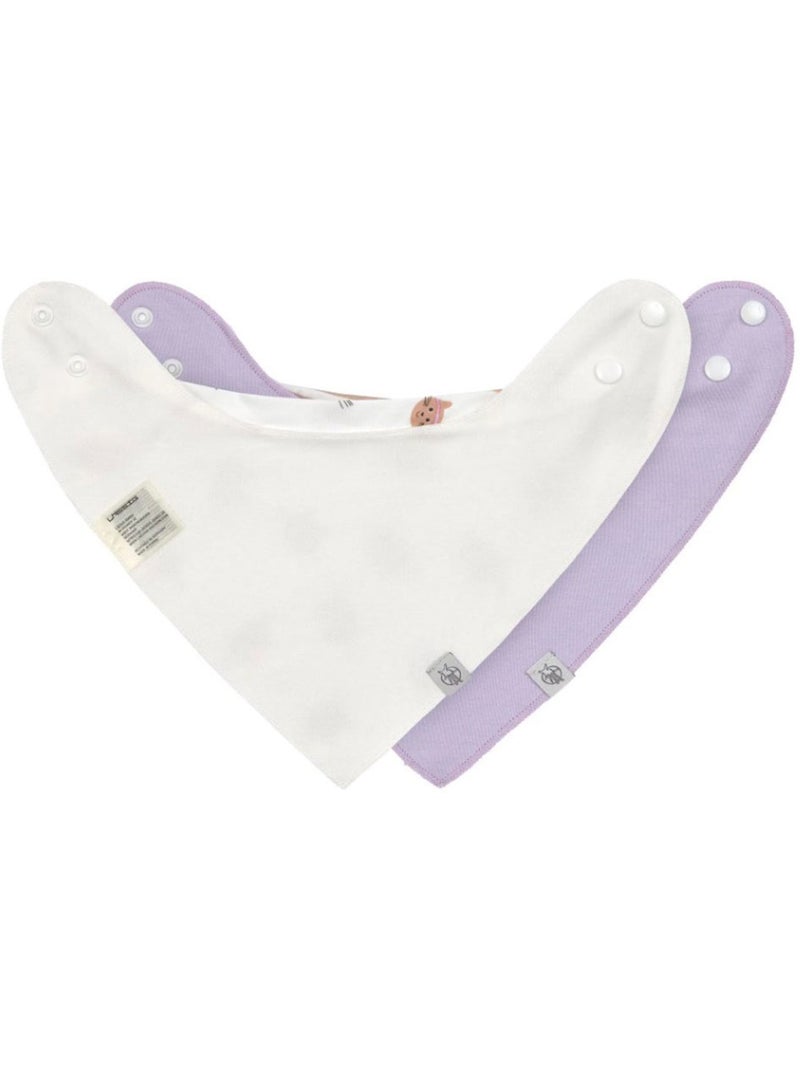 Lot de 2 Bavoirs Bandanas 0-24 mois Tiny Team Chat Multicolore - Kiabi