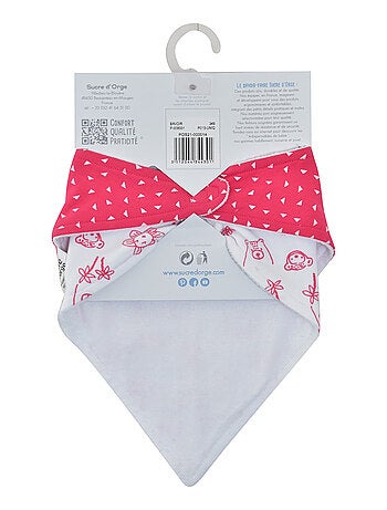 LOT DE 2 BAVOIRS BANDANAS ERICA