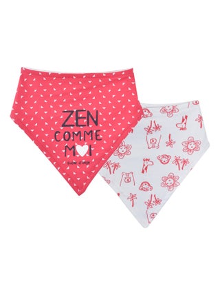 LOT DE 2 BAVOIRS BANDANAS ERICA