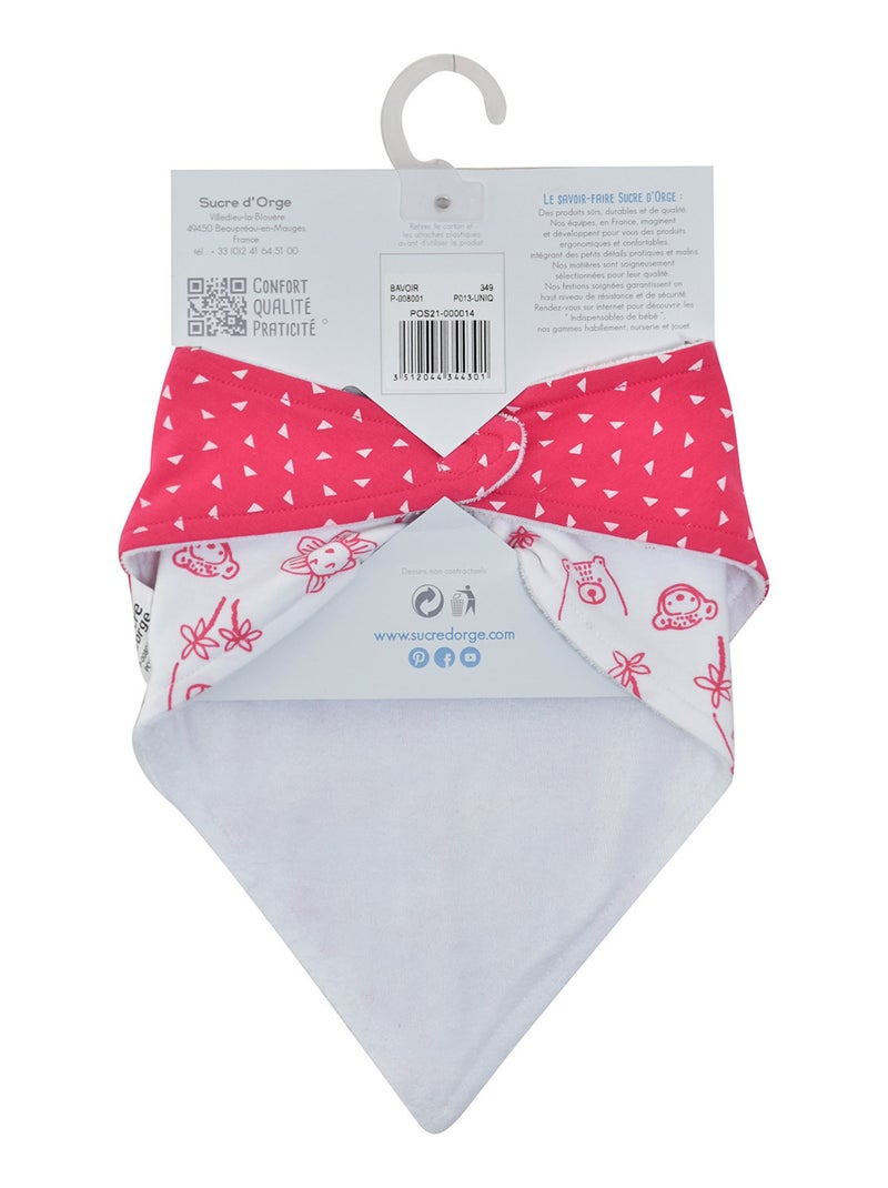 LOT DE 2 BAVOIRS BANDANAS ERICA Rose - Kiabi