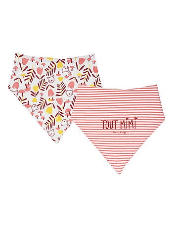 LOT DE 2 BAVOIRS BANDANAS ILOUANE MAILLE