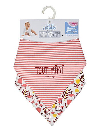 LOT DE 2 BAVOIRS BANDANAS ILOUANE MAILLE