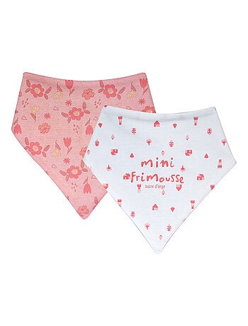 LOT DE 2 BAVOIRS BANDANAS ONDINE MAILLE