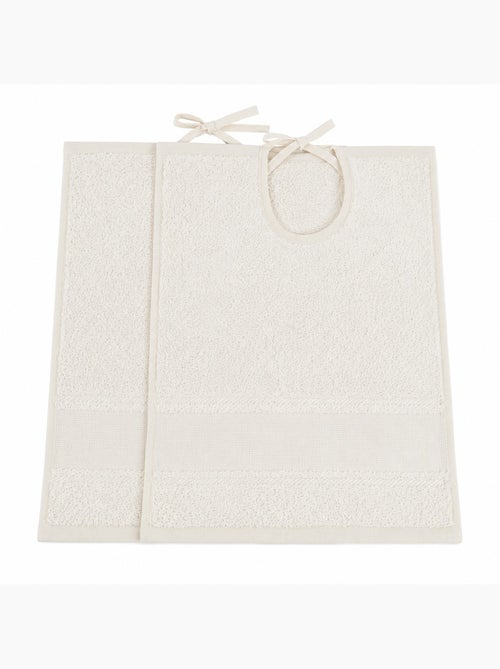 Lot de 2 bavoirs bébé à broder toile Aïda - Kiabi