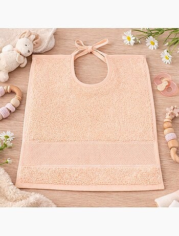 Lot de 2 bavoirs bébé à broder toile Aïda