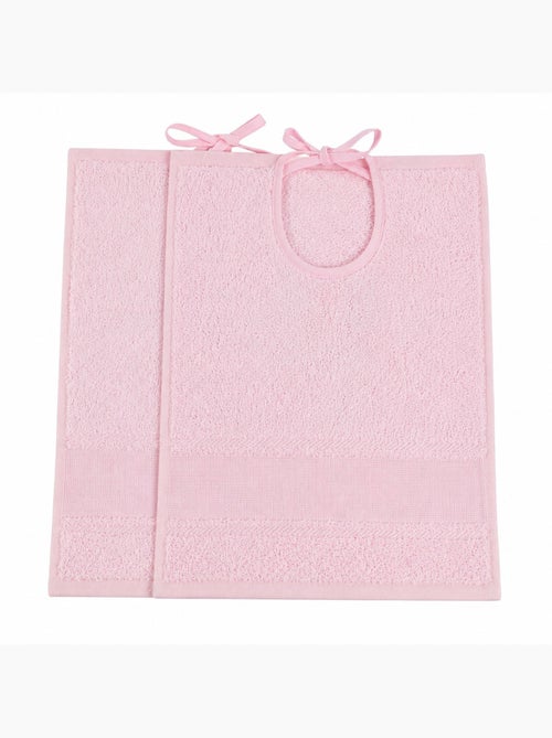 Lot de 2 bavoirs bébé à broder toile Aïda - Kiabi