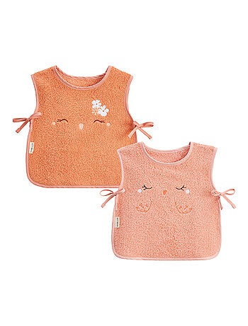Lot de 2 bavoirs bébé en éponge Manouk