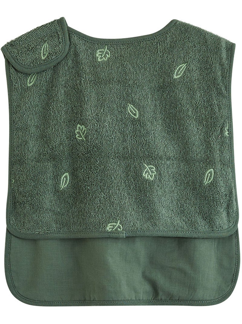 Lot de 2 bavoirs bébé en éponge moka Vert - Kiabi
