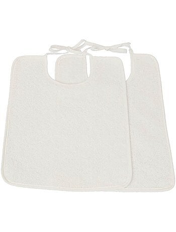 Lot de 2 bavoirs bébé éponge BOUCLETTE