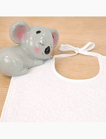 Lot de 2 bavoirs bébé éponge BOUCLETTE