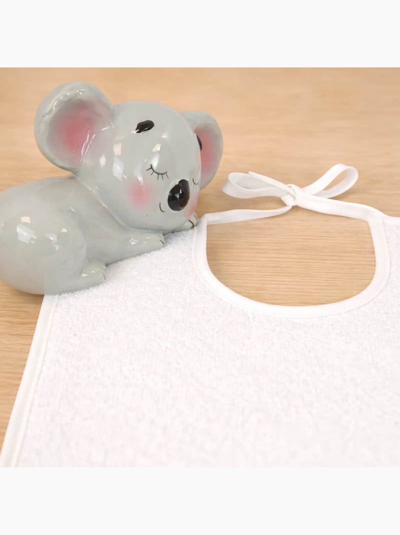 Lot de 2 bavoirs bébé éponge BOUCLETTE Blanc - Kiabi